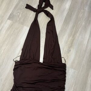 Brown Halter Top
